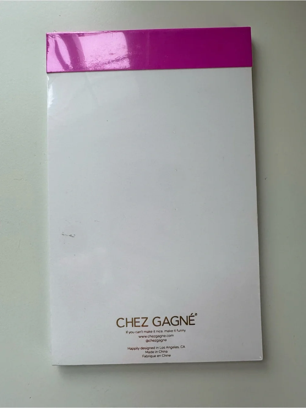 Chez Gagne “Good Intentions ” notepad